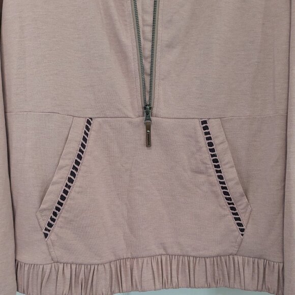 Smartwool Active Reset Pullover 1/2 Zip Womens Medium Woodrose Pink Long Sleeve - Picture 3 of 9